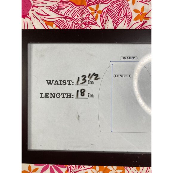 Lilly Pulitzer Size 2 White Label Floral Skirt Orange Pink Zip Back - Picture 7 of 7